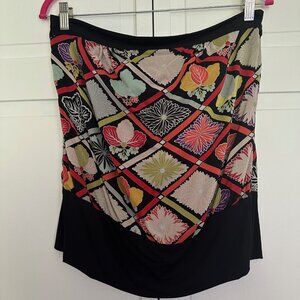 Trina Turk Silk Strapless Top, Size Large